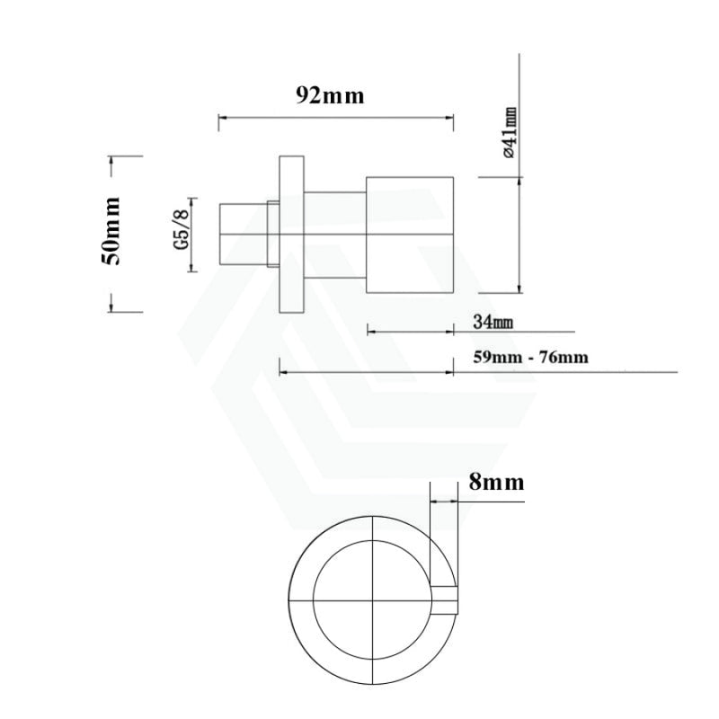 Norico Round Brushed Nickel Shower Wall Taps Solid Brass Bathroom Products