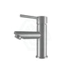 N#1(Nickel) Norico Round Solid Brass Brushed Nickel Basin Mixer Tap Bathroom Vanity Short Mixers