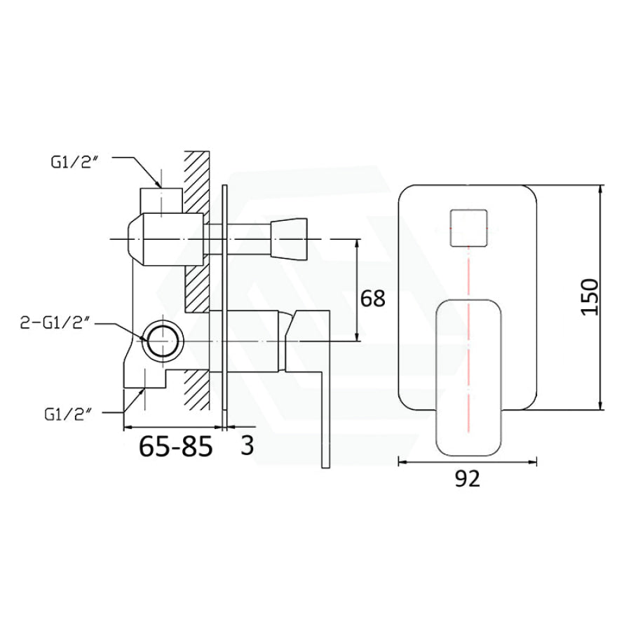 N#1(Nickel) Nova New Brass Brushed Nickel Bath/Shower Wall Mixer With Diverter Mixers With