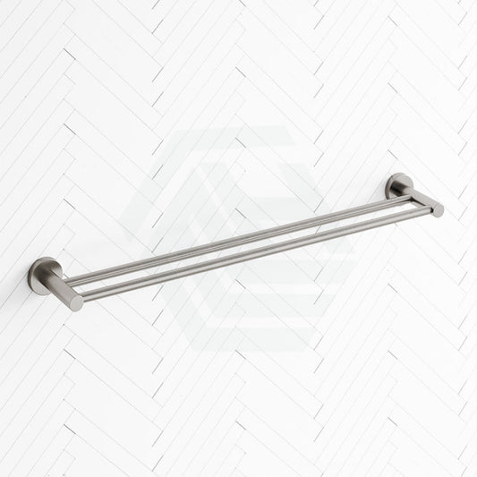 N#1(Nickel) Otus 600/750Mm Round Brushed Nickel Double Towel Rail Rails