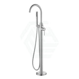 N#1(Nickel) Otus Free Standing Bath Mixer With Hand Shower Brass Brushed Nickel Round Floor Mounted