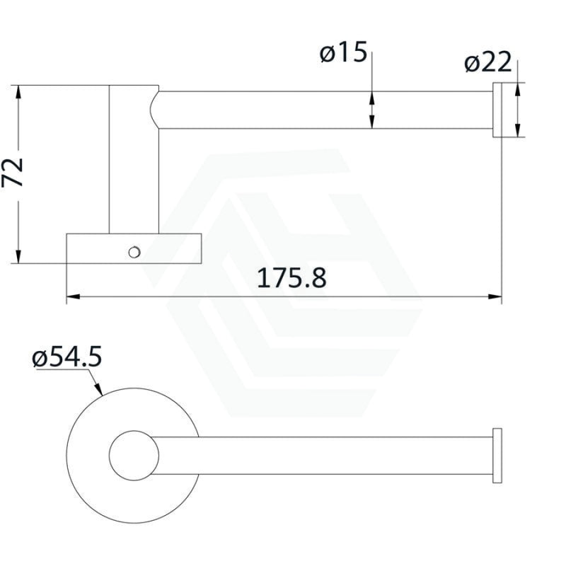 Otus L-Shaped Brushed Nickel Toilet Roll Holder Paper Holders