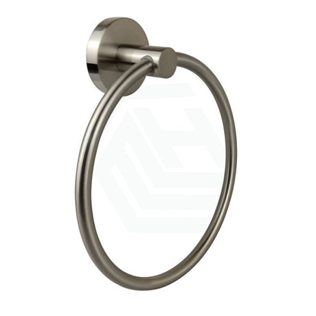 N#1(Nickel) Otus Round Brushed Nickel Towel Ring Wall Mounted Hand Holders