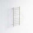 N#1(Nickel) Radiant Brushed Nickel Heated Round Ladder Towel Rail 430 X 1100Mm 10 Bars Rails