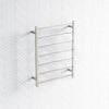 N#1(Nickel) Radiant Brushed Nickel Heated Square Ladder Towel Rail 600 X 800Mm 7 Bars Rails