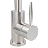 Round Brushed Nickel Kitchen Sink Mixer Tap 360° Swivel Products