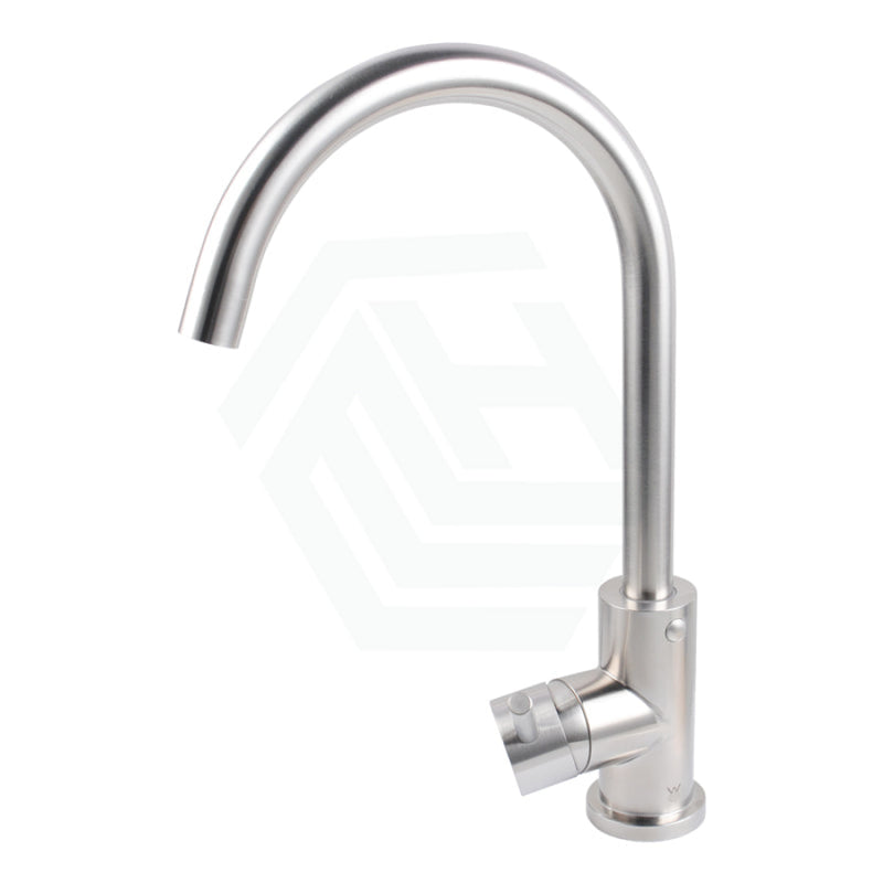 Round Brushed Nickel Kitchen Sink Mixer Tap 360° Swivel Products