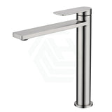 N#1(Nickel) Ruki Solid Brass Brushed Nickel High Rise Basin Mixer For Vanity And Sink Tall Mixers