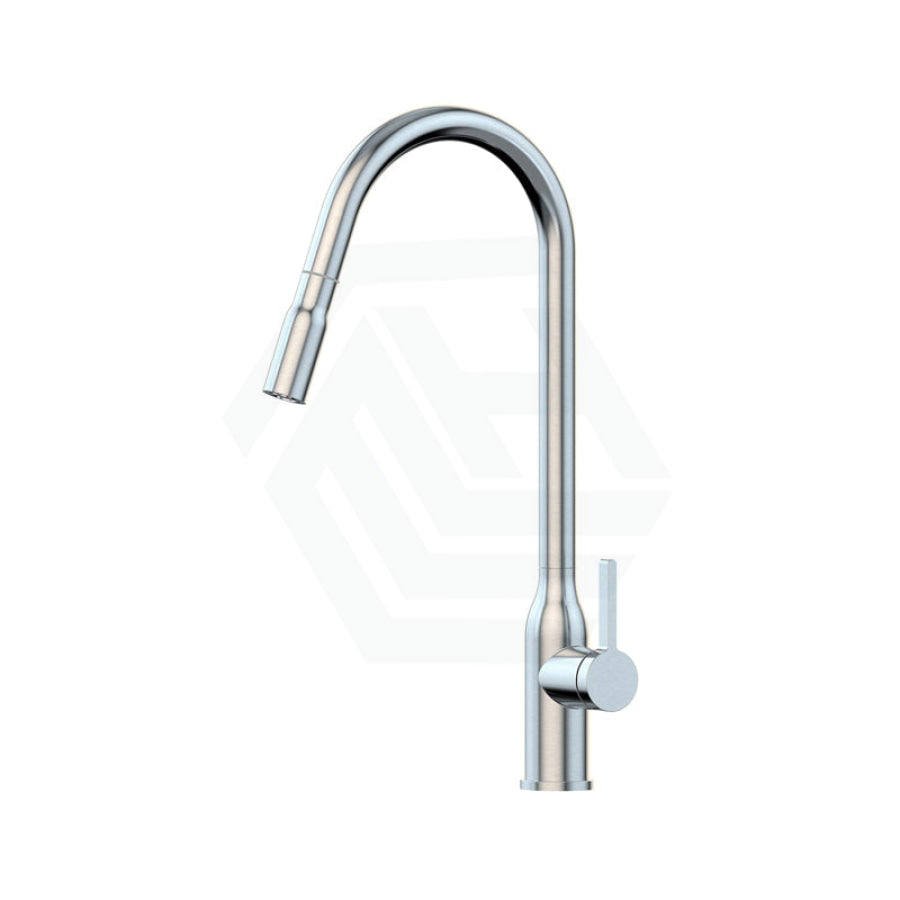 N#1(Nickel) Xtravert Xpressfit Satin Stainless Steel Tall Gooseneck Mini Pull Out Mixer Sink Mixers