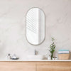 N#2(Nickel) 450/600/900/1200Mm Bathroom Brushed Nickel Framed Oval Mirror Wall Mounted