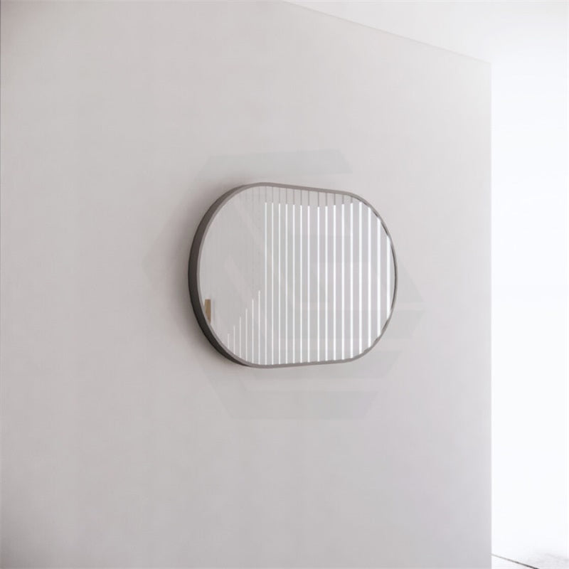 450/600/900/1200/700Mm Bathroom Brushed Nickel Framed Oval Mirror Wall Mounted Horizontal/Vertical