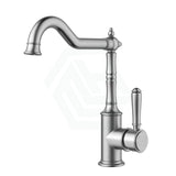 N#6(Nickel) Ikon Clasico Brushed Nickel Solid Brass Sink Mixer With Brass/Ceramic Handle Swivel