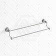 N#2(Nickel) Ikon Clasico Double Towel Rail 600/800Mm Brushed Nickel Rails