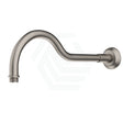 N#2(Nickel) Ikon Clasico Round Brushed Nickel Curved Shower Arm Brass Arms