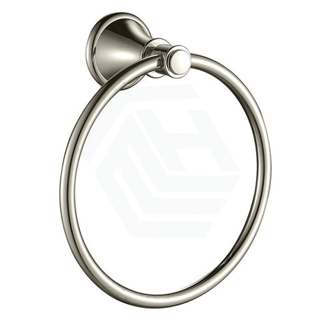 N#1(Nickel) Roundb Rushed Nickel Brushed Clasico Towel Ring Wall Mounted Hand Holders