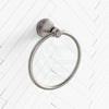 N#1(Nickel) Ikon Clasico Round Wall Mounted Towel Ring Brushed Nickel