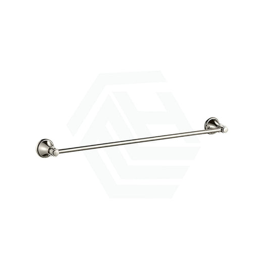 N#6(Nickel) Ikon Clasico Single Towel Rail 600/800Mm Brushed Nickel Rails