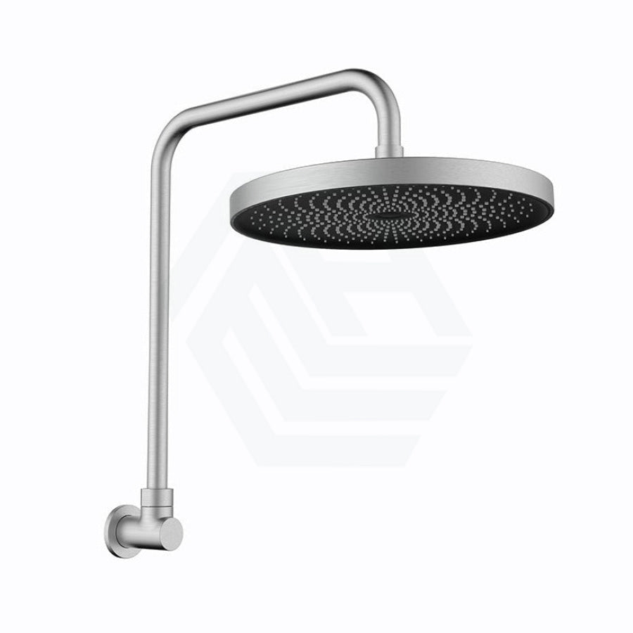 Linkware 260Mm Gabe Bush Shower Head Brushed Nickel Black Heads