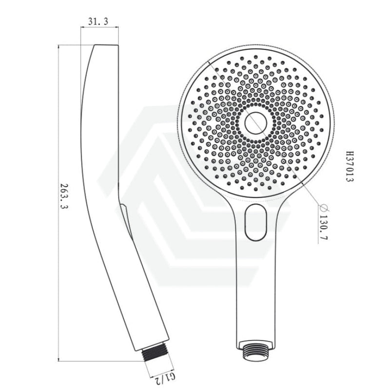 Linkware Gabe Hand Shower Matt Black Round Handheld Showers