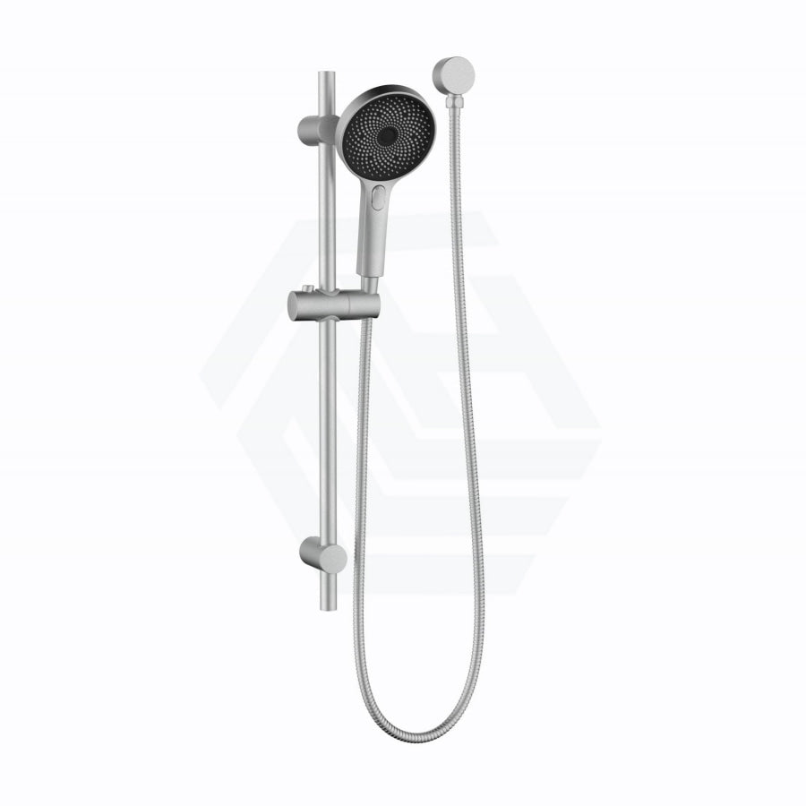 Linkware Gabe Hand Shower On Rail Brushed Nickel With Handheld