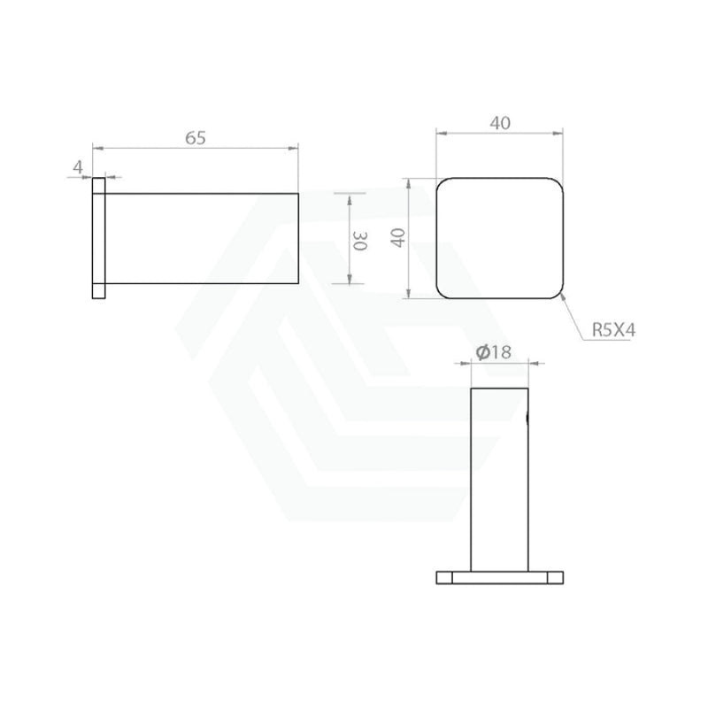 Linkware Gabe Robe Hook Brushed Nickel Hooks