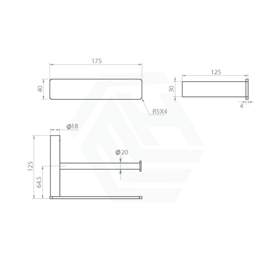 Linkware Gabe Toilet Roll Holder Brushed Nickel Paper Holders