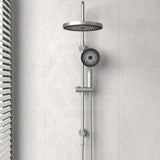 N#4(Nickel) Linkware Gabe Twin Shower On Rail Brushed Nickel Brushd Showers