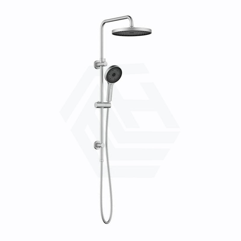 Linkware Gabe Twin Shower On Rail Brushed Nickel