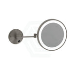 Thermogroup 250Mm Brushed Nickel Led Makeup Mirror Dual Arm Extend 3X Magnifier Round Led Mirrors