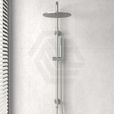 N#3(Nickel) Meir 300Mm Round Brushed Nickel Twin Shower Station Universal Water Inlet Showers