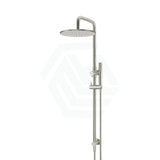 N#5(Nickel) Meir 300Mm Round Brushed Nickel Twin Shower Station Universal Water Inlet Showers