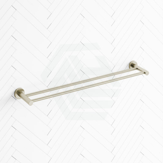 N#3(Nickel) Meir 600Mm Round Solid Brass Pvd Brushed Nickel Double Towel Rail Rails