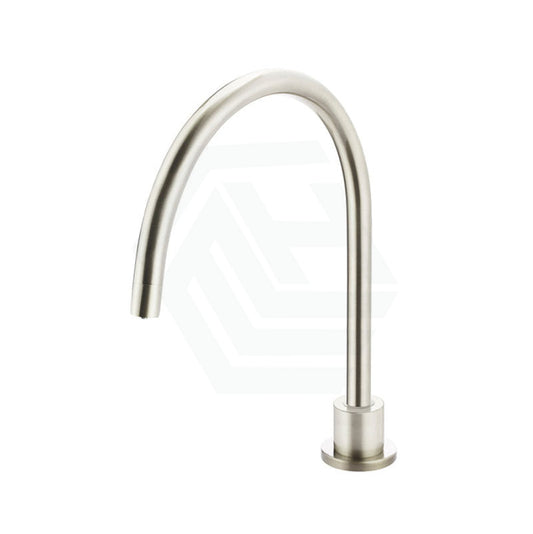 N#3(Nickel) Meir Brushed Nickel Round Gooseneck High - Rise Swivel Hob Spout Basin/Bath Outlet