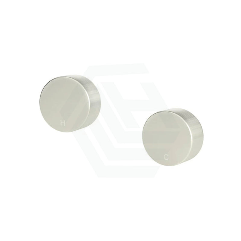 Meir Circular Wall Taps Quarter Turn Pvd Brushed Nickel Top Assemblies