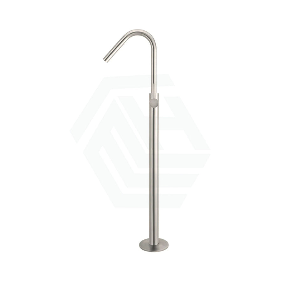 N#5(Nickel) Meir Round Freestanding Bath Spout And Hand Shower Pvd Brushed Nickel Floor Mounted