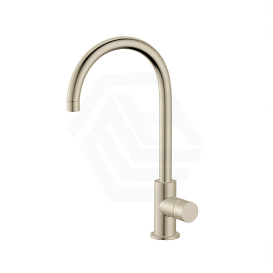 N#3(Nickel) Meir Round Gooseneck 360¡Ã Swivel Kitchen Mixer Tap With Pinless Handle Pvd Brushed