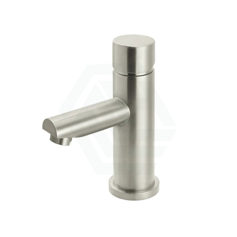 Meir Round Pinless Basin Mixer Pvd Brushed Nickel Short Mixers