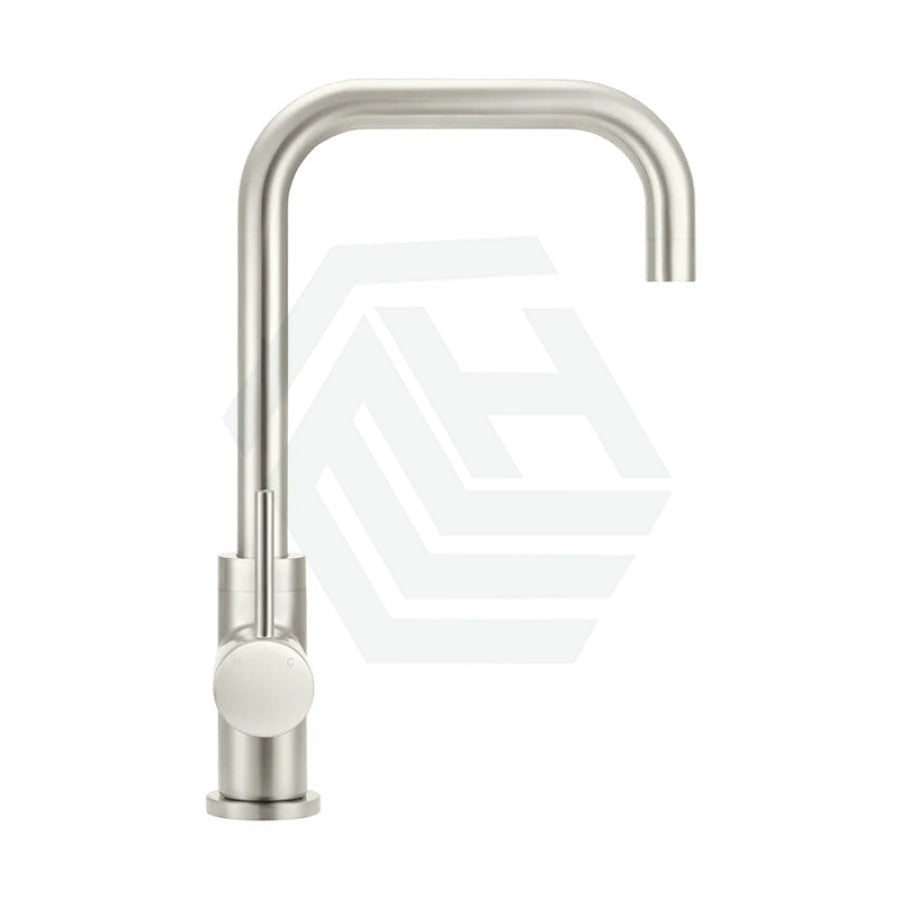 Meir Round Pvd Brushed Nickel Solid Brass 360° Swivel Kitchen Mixer Tap Sink Mixers