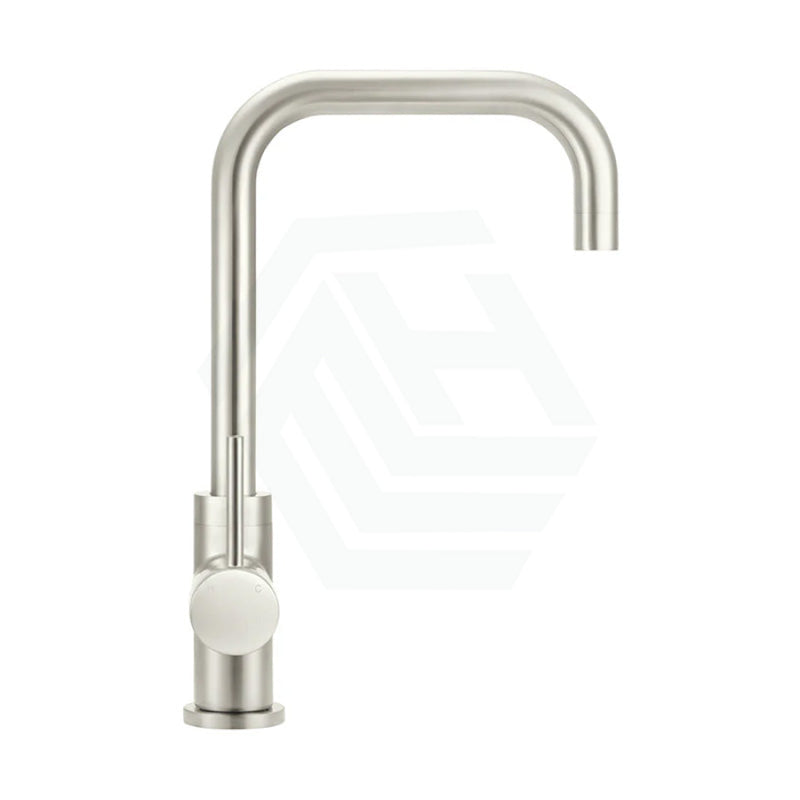 Meir Round Pvd Brushed Nickel Solid Brass 360° Swivel Kitchen Mixer Tap Sink Mixers