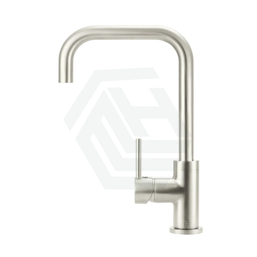 Meir Round Pvd Brushed Nickel Solid Brass 360° Swivel Kitchen Mixer Tap Sink Mixers