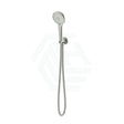 N#3(Nickel) Meir Round Three Function Hand Shower On Fixed Bracket Pvd Brushed Nickel Handheld Sets