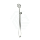 N#3(Nickel) Meir Round Three Function Hand Shower On Fixed Bracket Pvd Brushed Nickel Handheld Sets