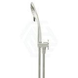 N#5(Nickel) Meir Round Three Function Hand Shower On Fixed Bracket Pvd Brushed Nickel Handheld Sets