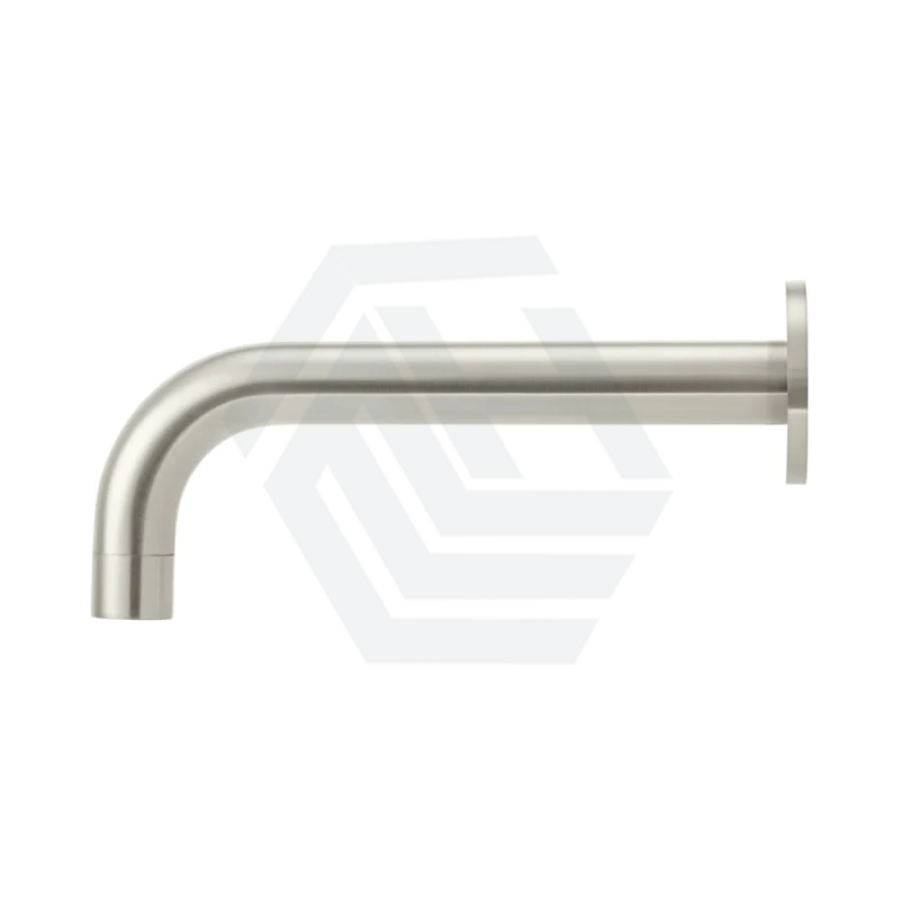 N#5(Nickel) Meir Universal Solid Brass Round Curved Spout Pvd Brushed Nickel Wall Spouts