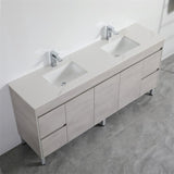 600-1800mm Freestanding With Legs Vanity Concrete Grey Finish Plywood Cabinet ONLY for Bathroom