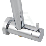 Right Angle Round Chrome Twin Shower Rail Top Water Inlet