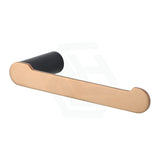 170Mm Black & Rose Gold Toilet Paper Holder Stainless Steel 304 Wall Mounted