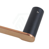 170Mm Black & Rose Gold Toilet Paper Holder Stainless Steel 304 Wall Mounted