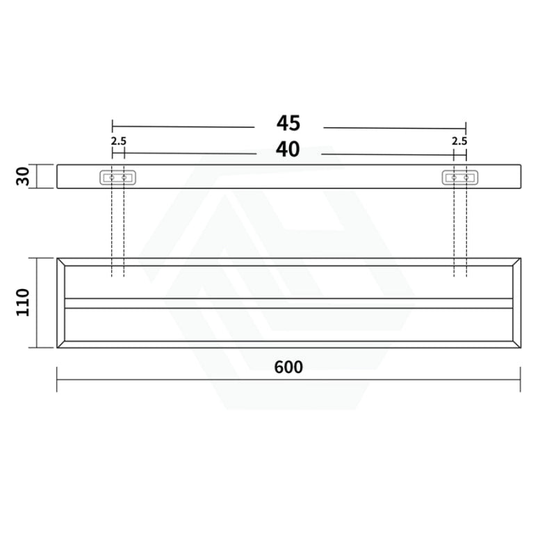 Norico 600Mm Chrome Double Towel Rail Rails