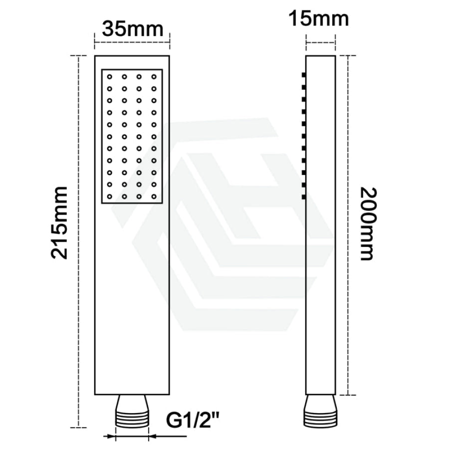 Chrome Brass Square Hand Held Shower Spray Head Bathroom Products